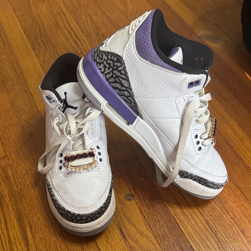 Jordan Kids Sneakers White and Purple